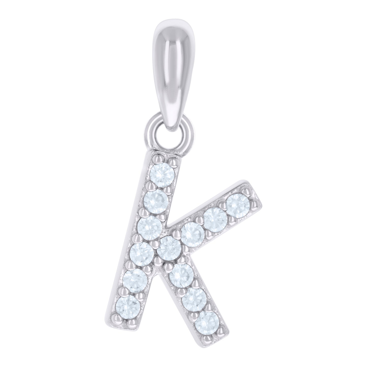 925 Sterling Silver Initial Letter "J" Pendant