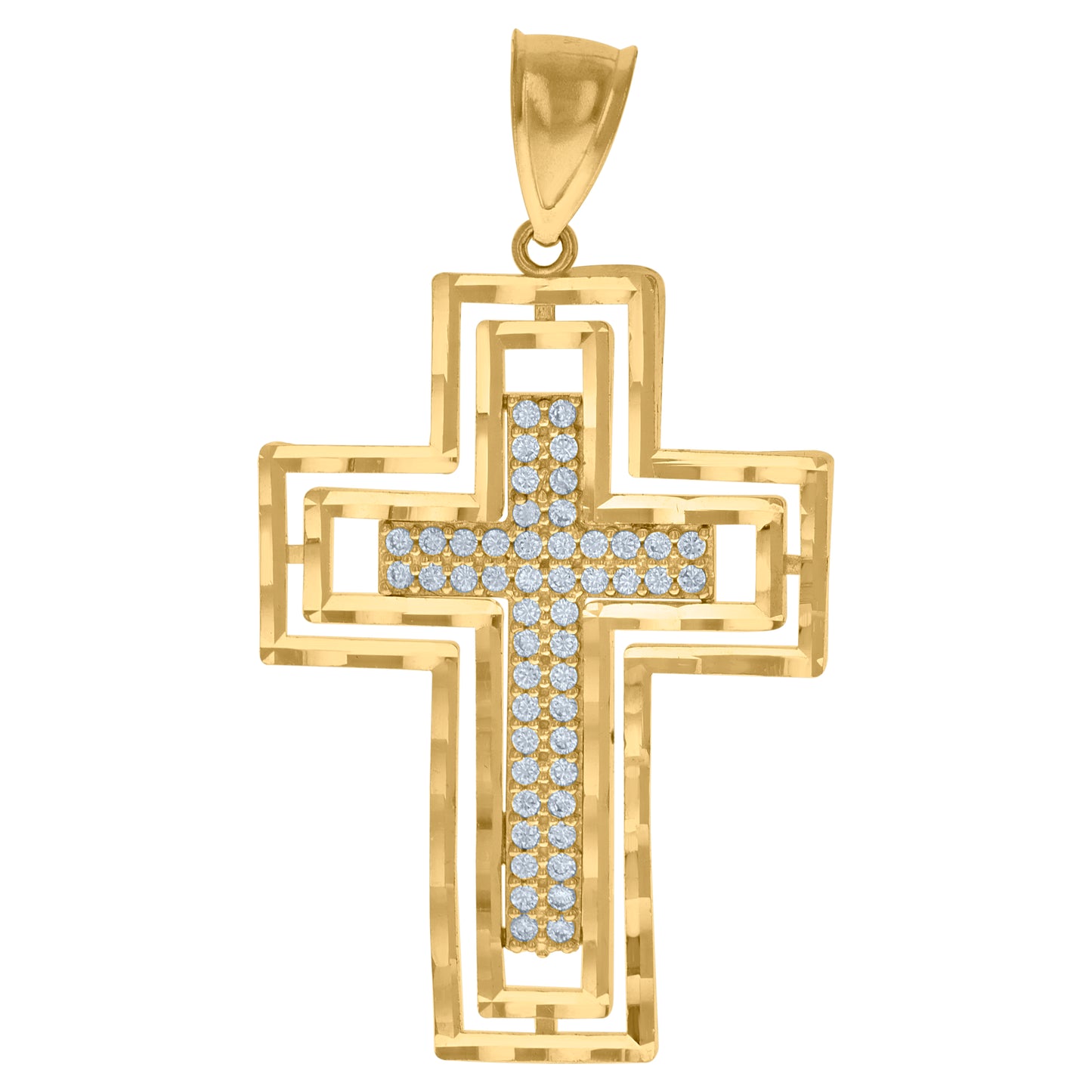 10Kt Gold Cz Pendant
