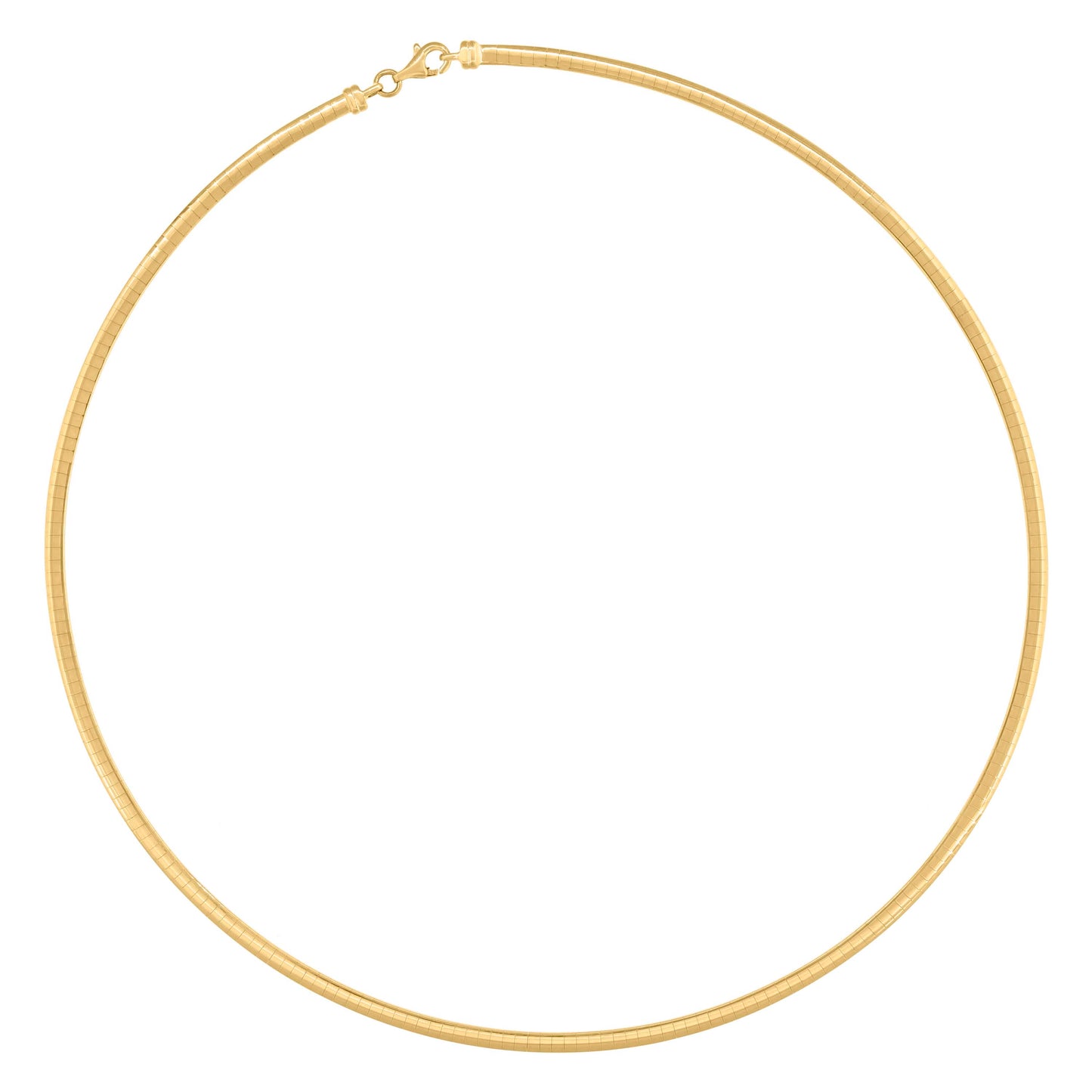 14Kt Gold 3mm-18" Omega Necklace