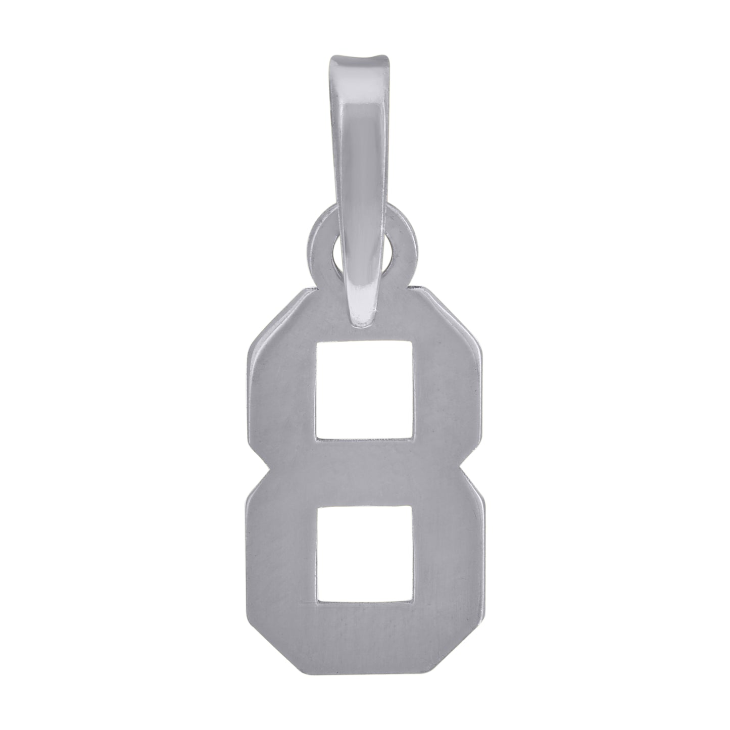 925 Sterling Silver Number Pendant "8"