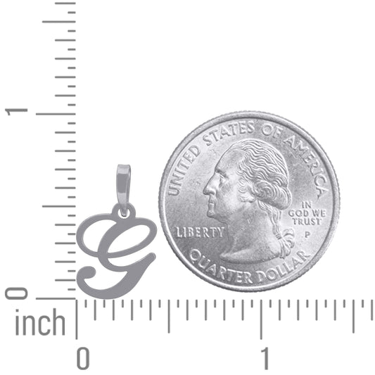925 Sterling Silver "G" Initial Pendant