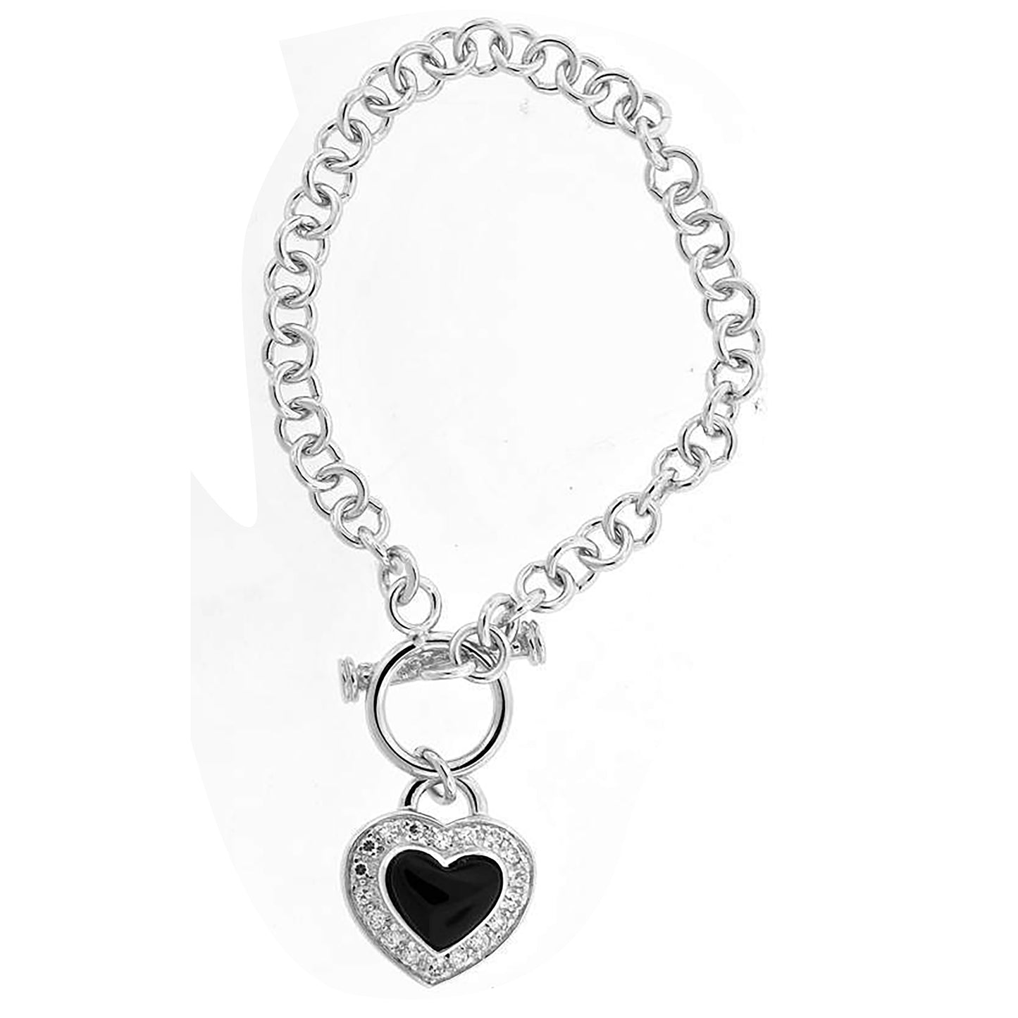 925-Cz Heart Bracelet