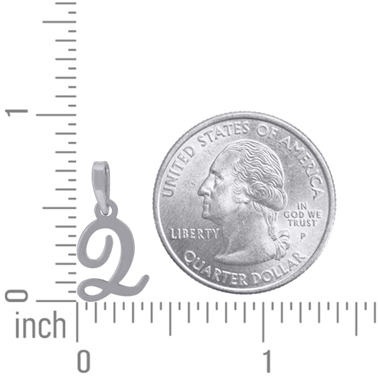 925 Sterling Silver "Q" Initial Pendant