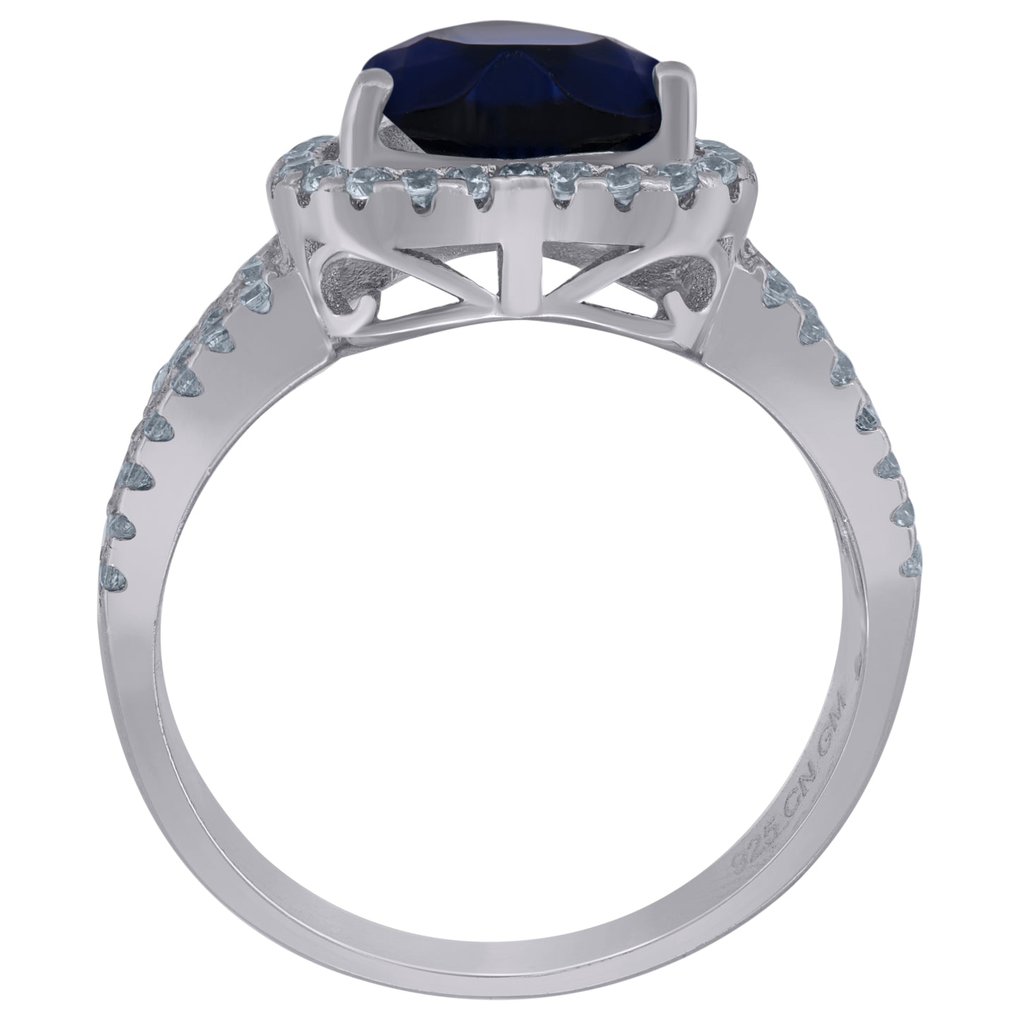 925 Sterling Silver Cz Heart Ring Sz6