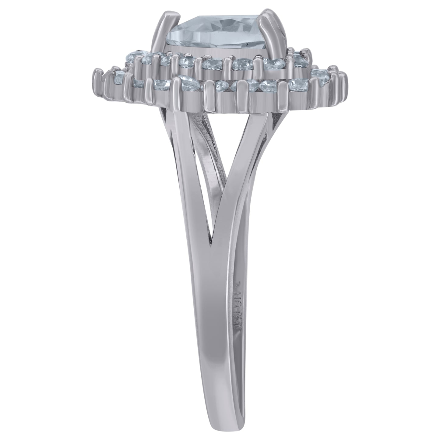 925 Sterling Silver Cz Heart Ring Sz6