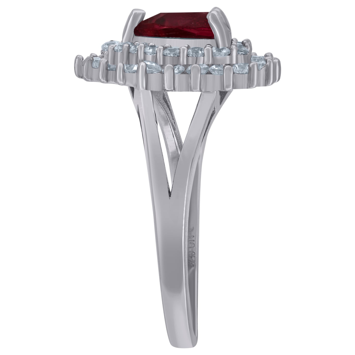 925 Sterling Silver Cz Heart Ring Sz6
