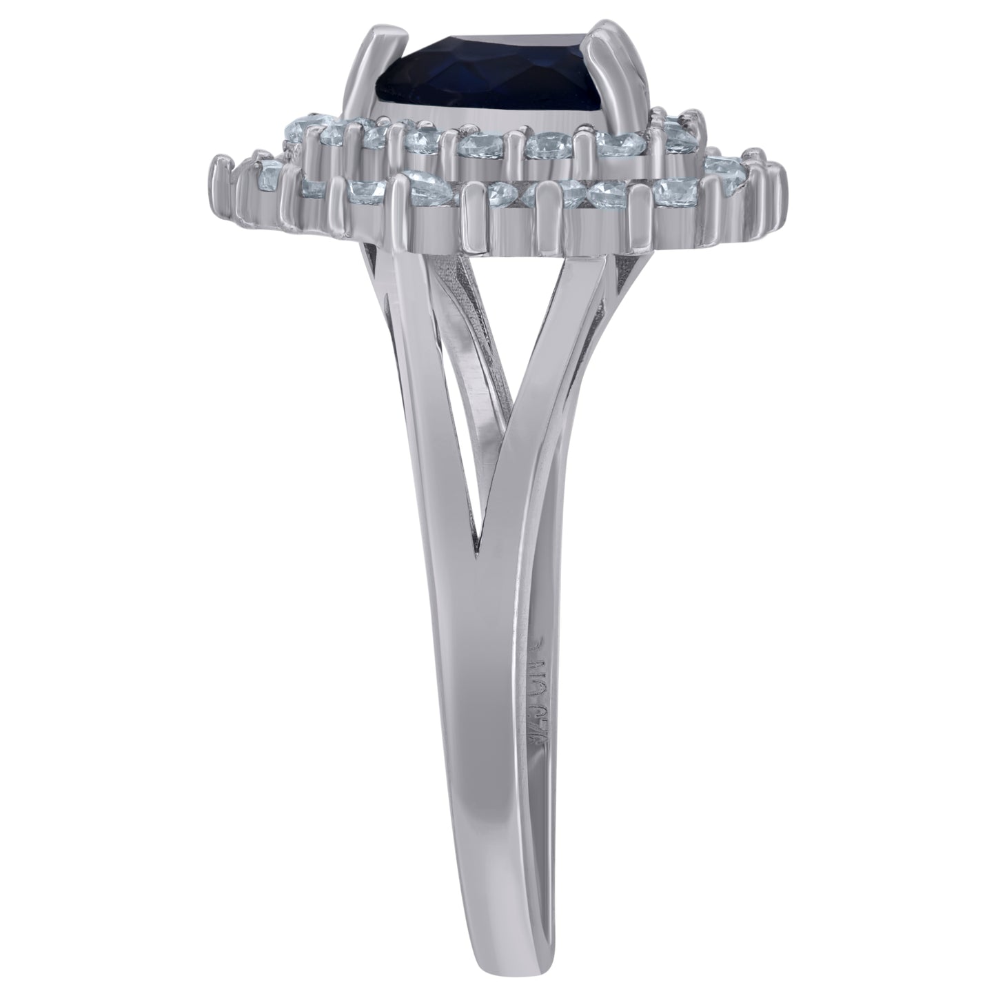 925 Sterling Silver Cz Heart Ring Sz6