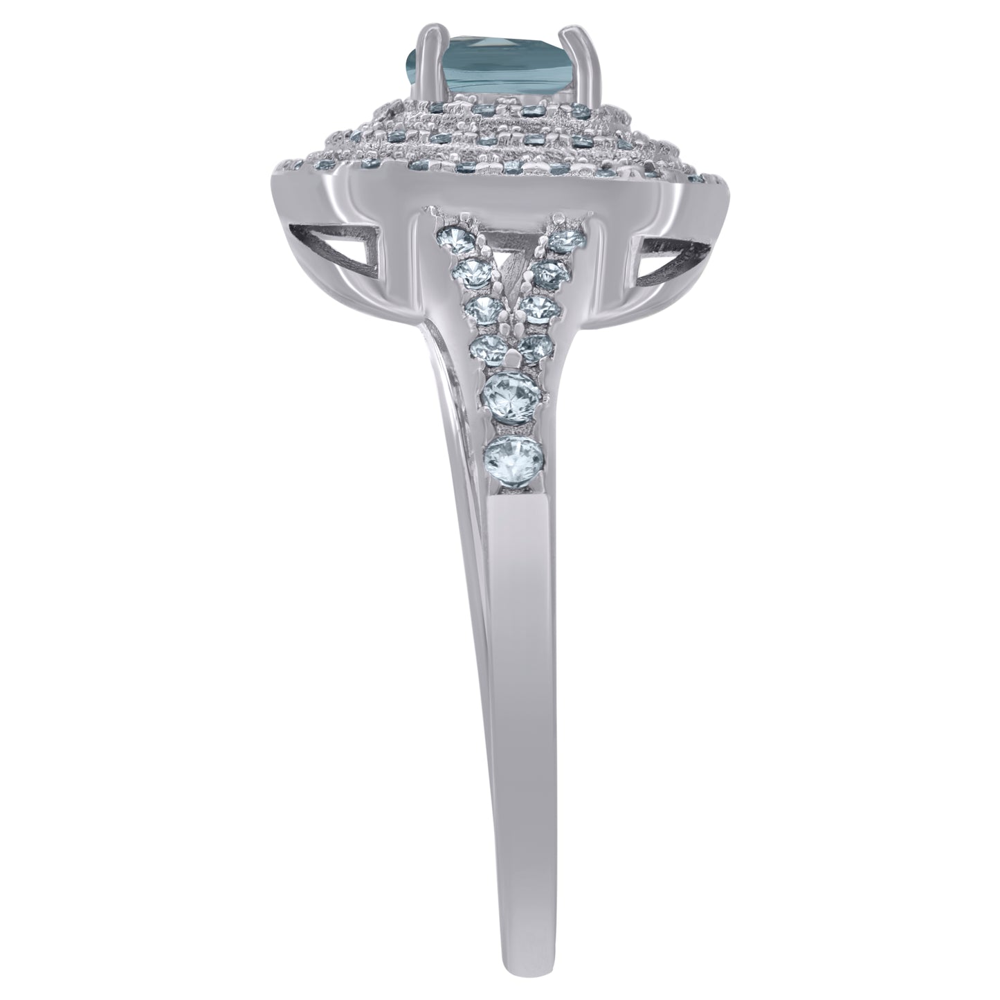 925 Sterling Silver Cz Ring Sz6