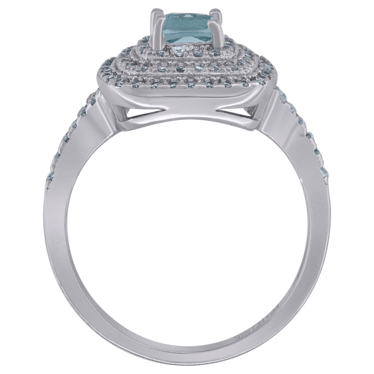 925 Sterling Silver Cz Ring Sz6