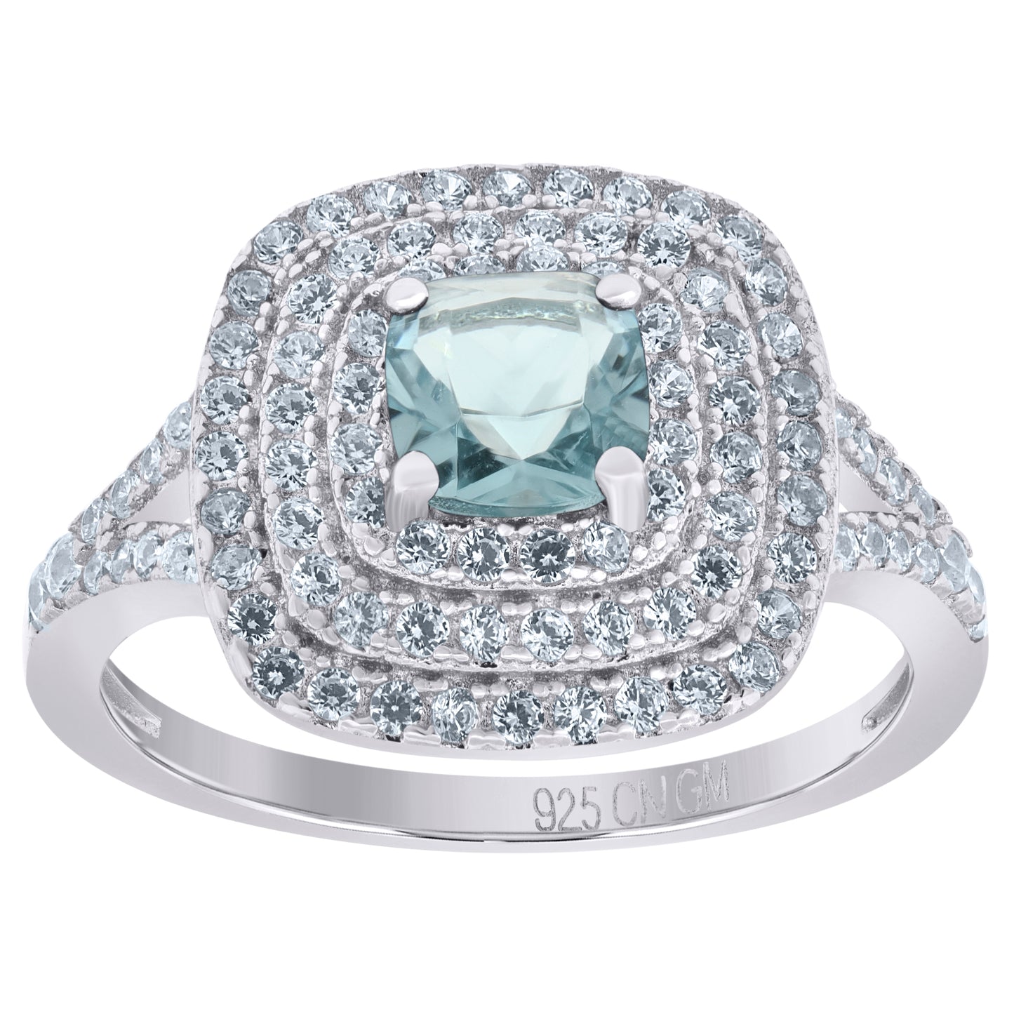 925 Sterling Silver Cz Ring Sz6