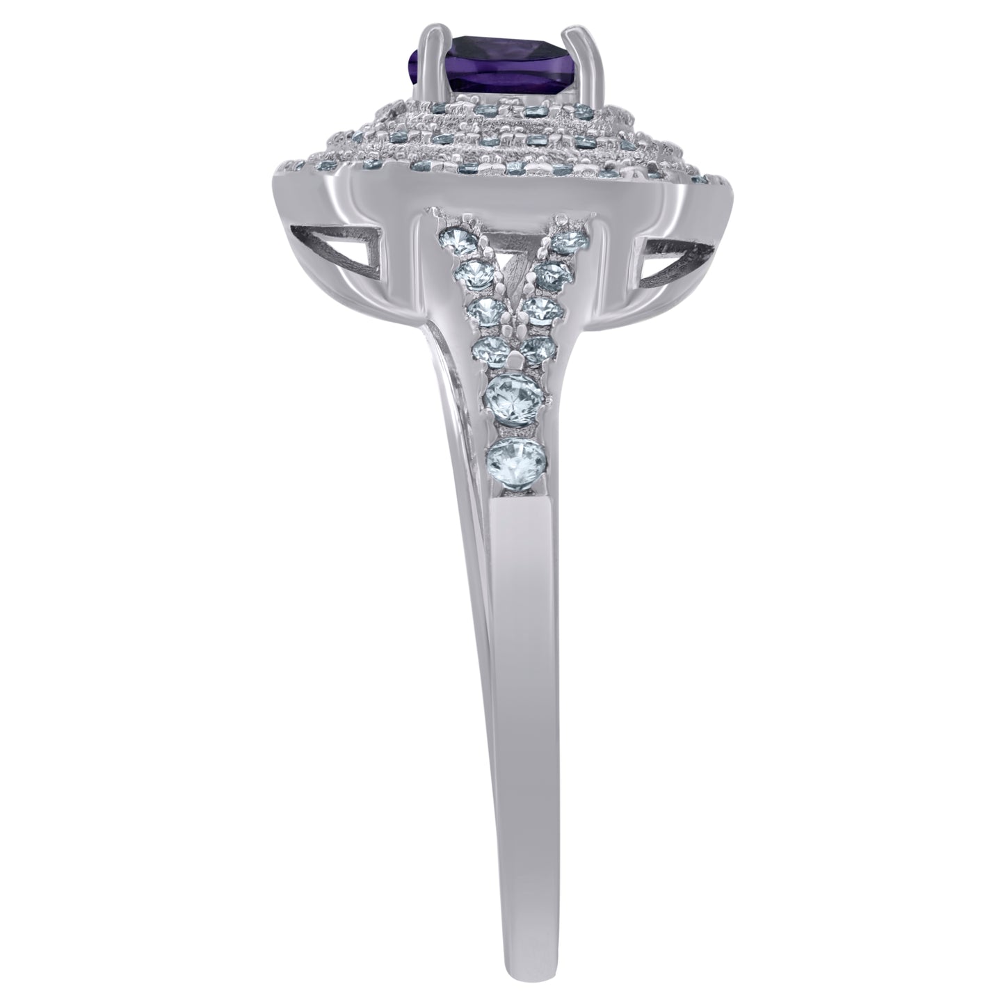 925 Sterling Silver Cz Ring Sz6