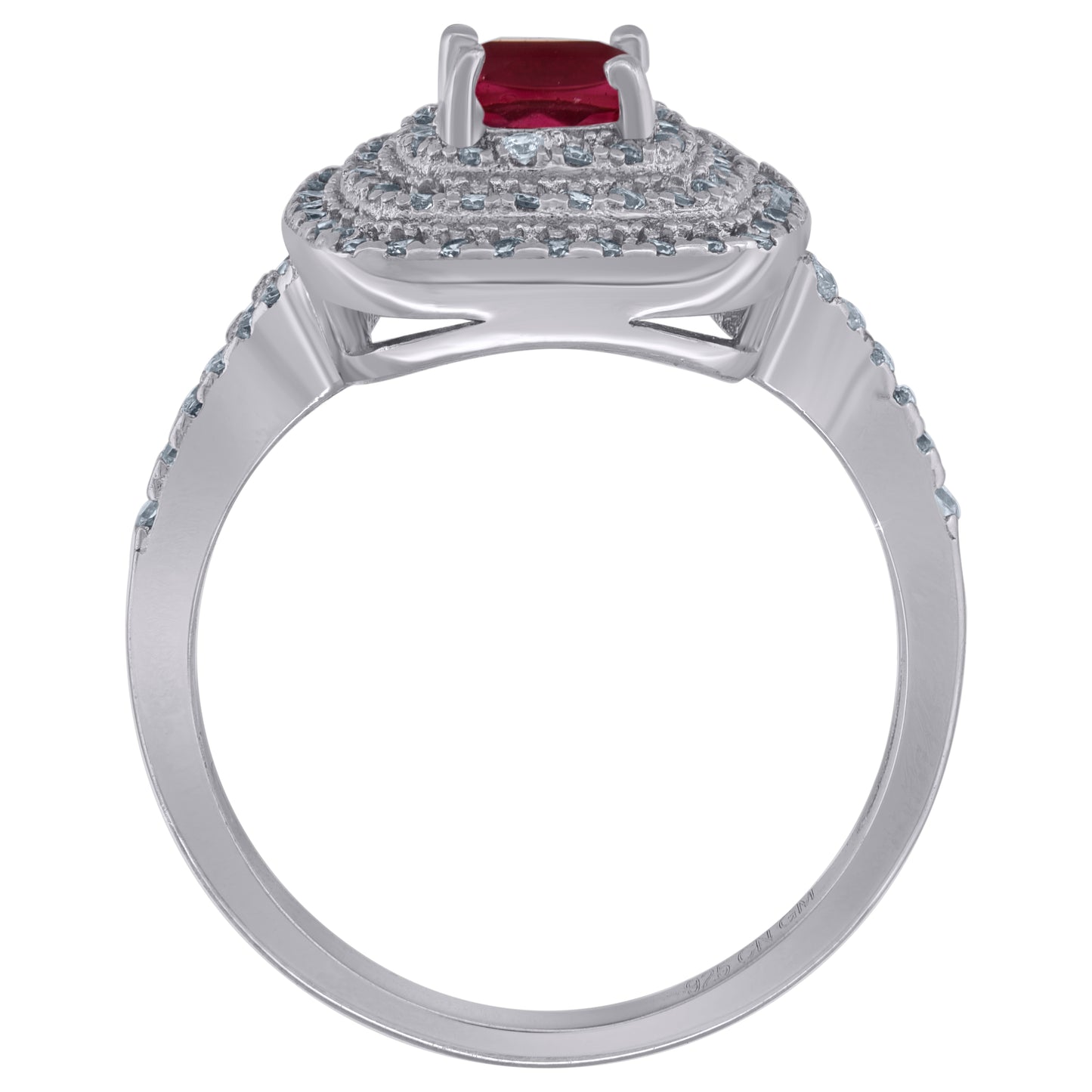 925 Sterling Silver Cz Ring Sz6
