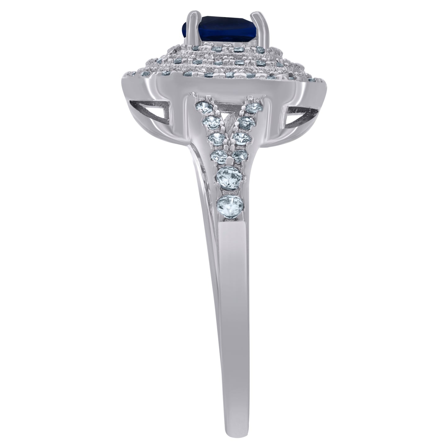 925 Sterling Silver Cz Ring Sz6
