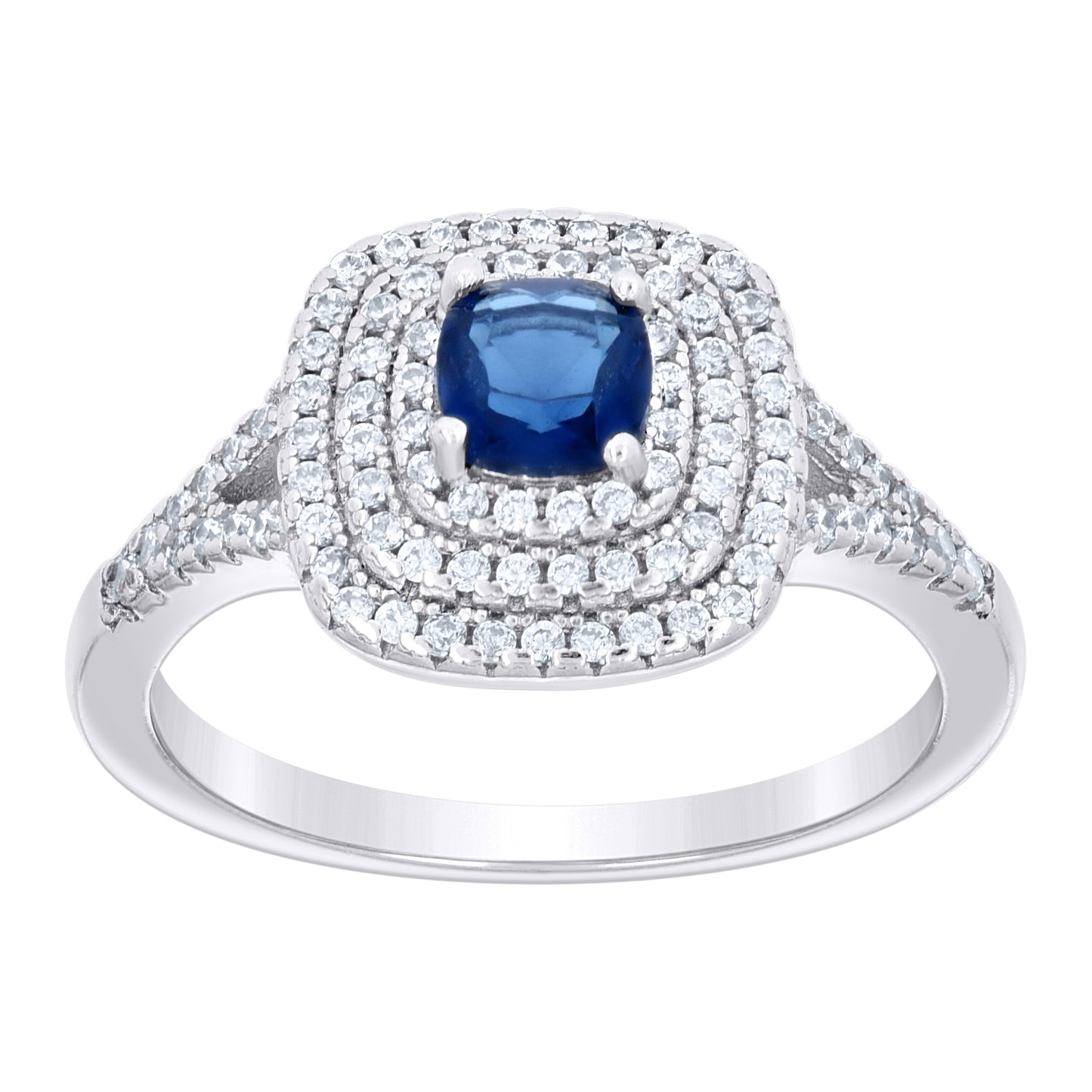 925 Sterling Silver Cz Ring Sz6