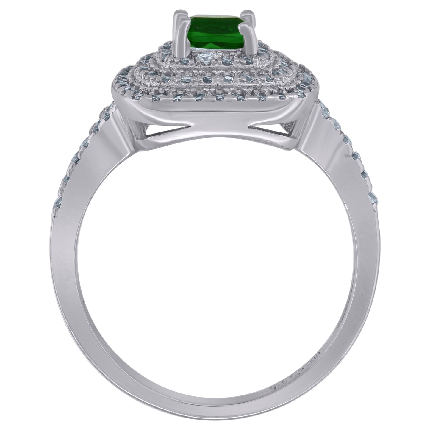 925 Sterling Silver Cz Ring Sz6