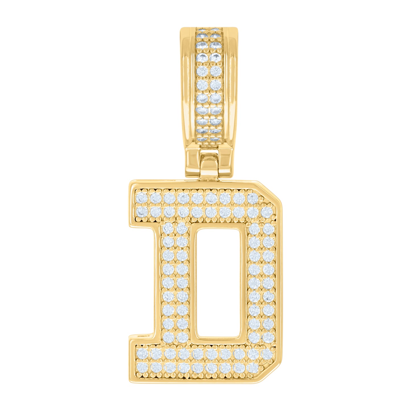 925 Sterling Silver Pendant Inital Letter "D"
