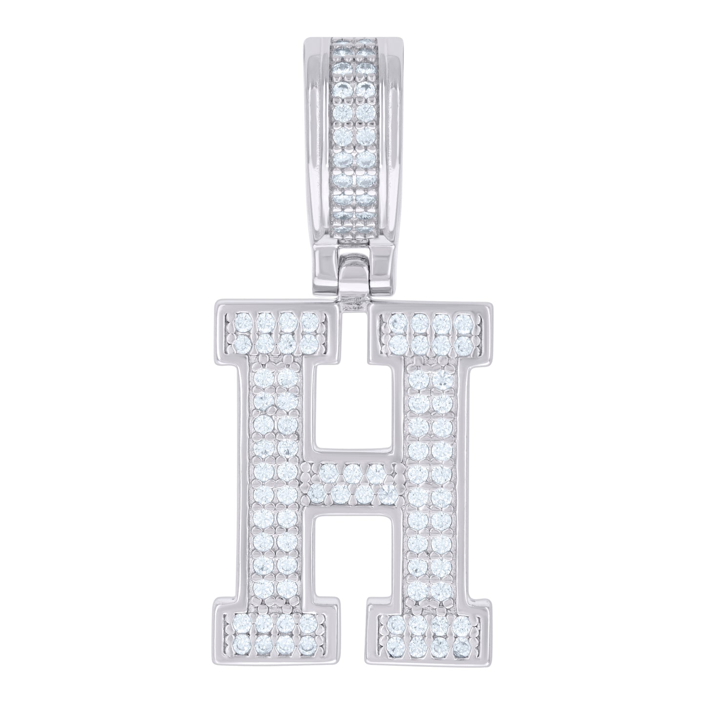 925 Sterling Silver Pendant Inital Letter "H"
