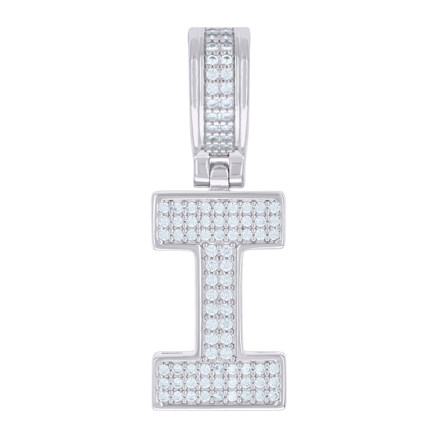 925 Sterling Silver Pendant Inital Letter "I"