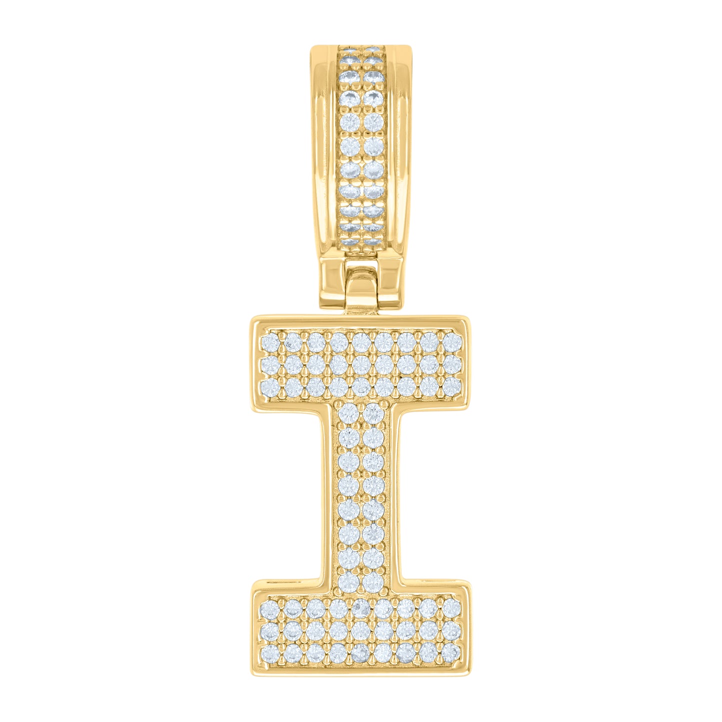 925 Sterling Silver Pendant Inital Letter "I"
