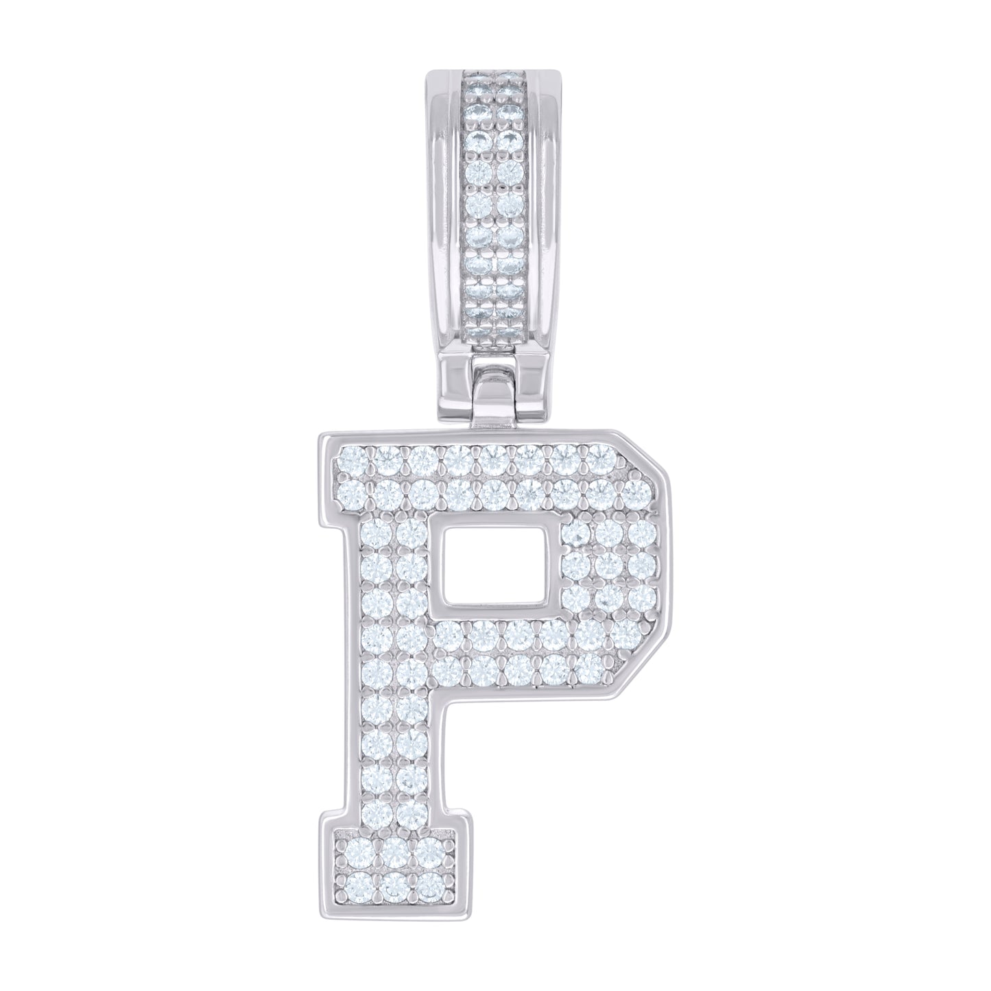925 Sterling Silver Pendant Inital Letter "P"