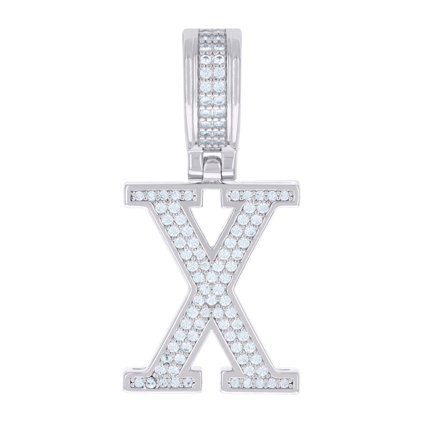 925 Sterling Silver Pendant Inital Letter "X"