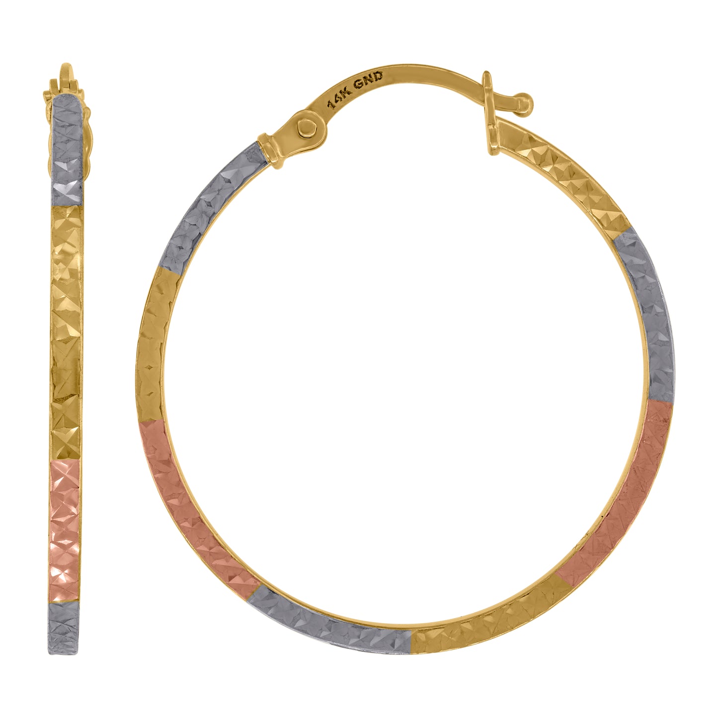 14Kt Gold Hoop Earrings 28mm