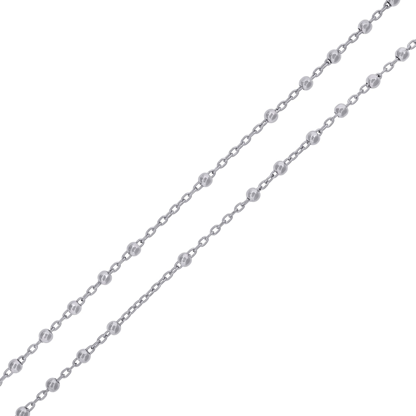 925 Sterling Silver 3mm Plain Rosary