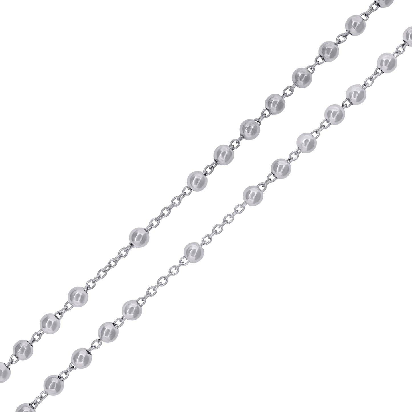 925 Sterling Silver 5mm Plain Rosary