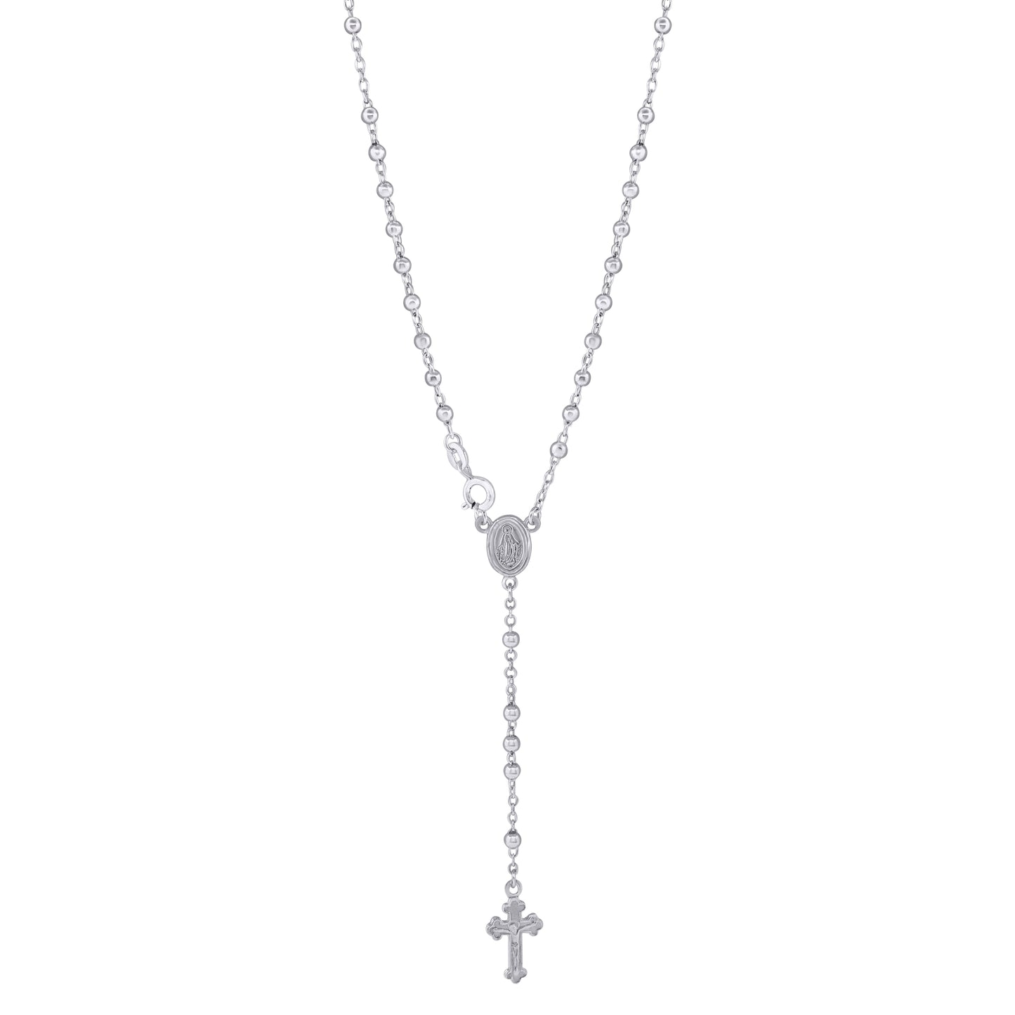 925 Sterling Silver 3mm Plain Rosary