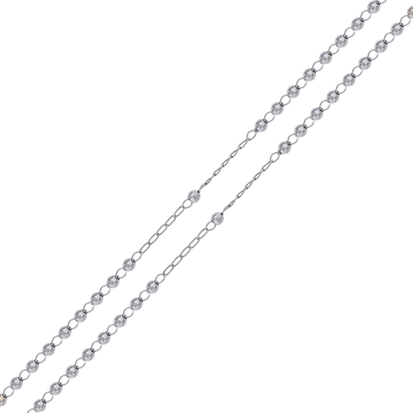 925 Sterling Silver 4mm D/C Rosary