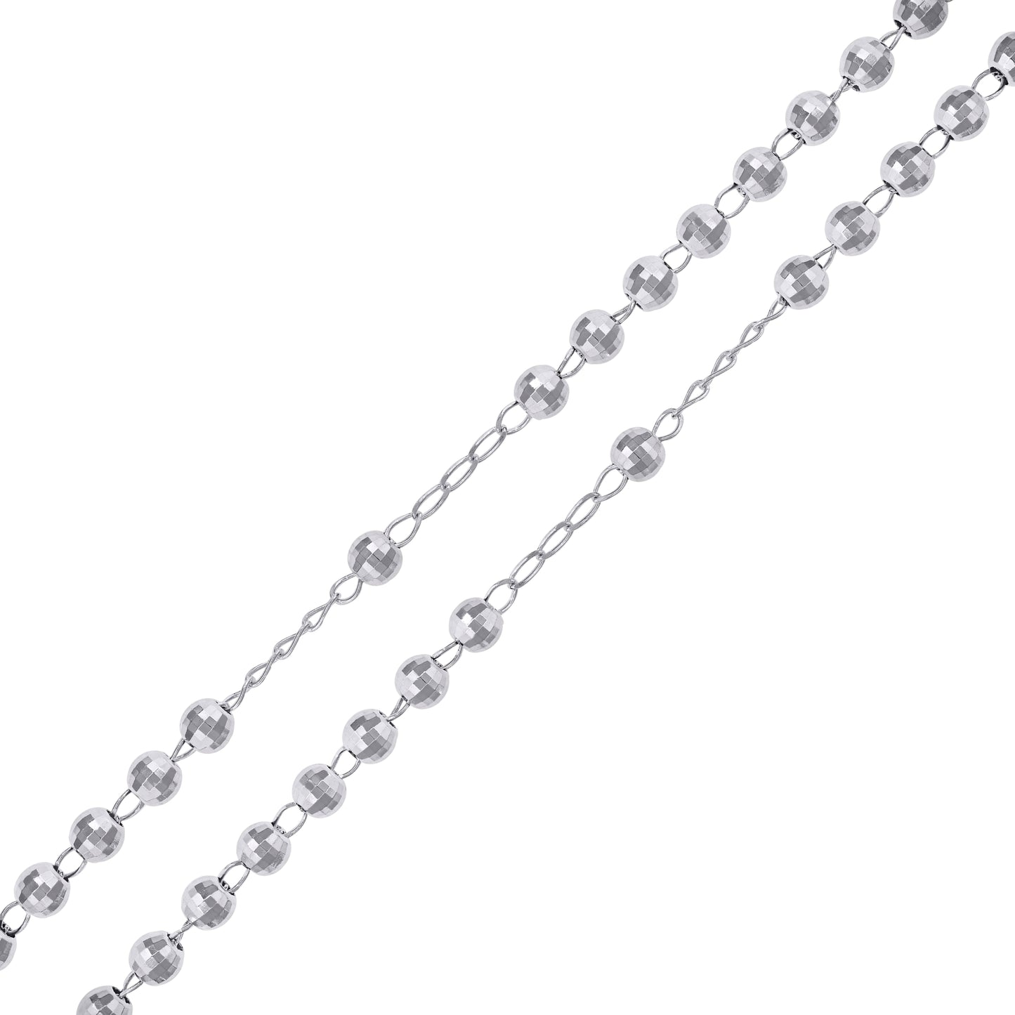 925 Sterling Silver 6mm D/C Rosary