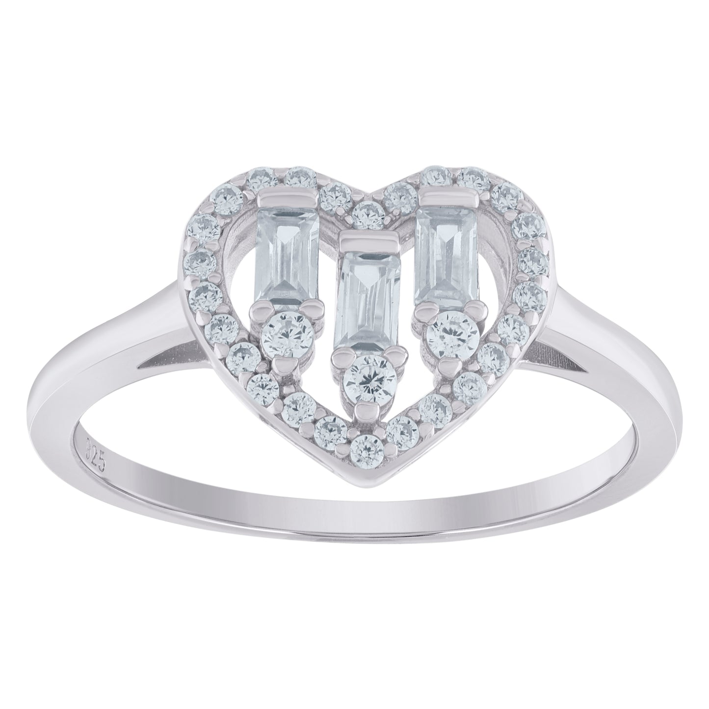 925 Sterling Silver Cz Ring-S6