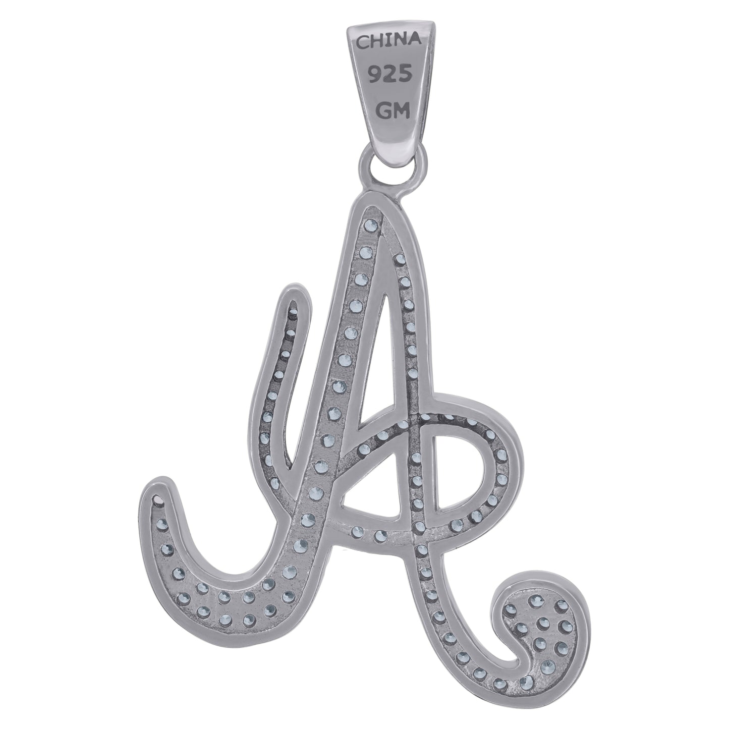 925 Sterling Silver Initial Letter "A" Pendant