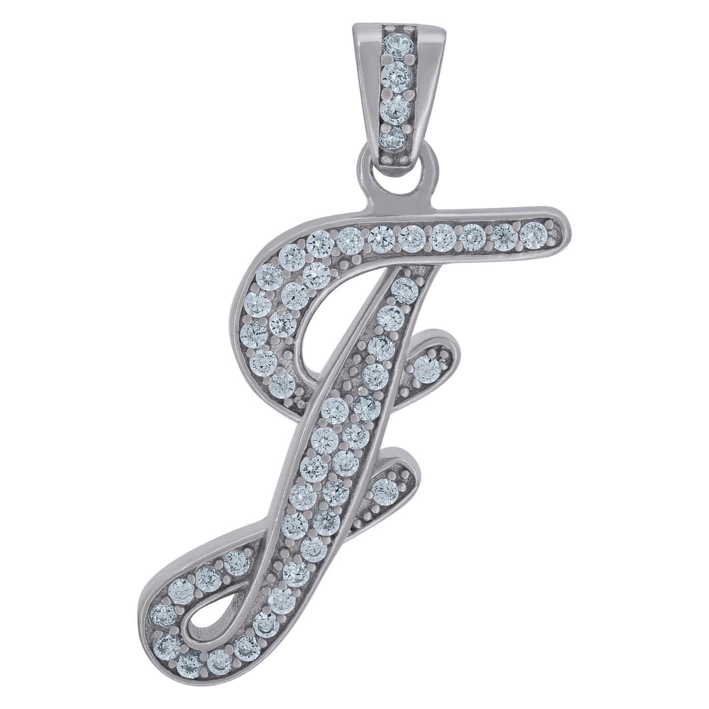 925 Sterling Silver Initial Letter "J" Pendant