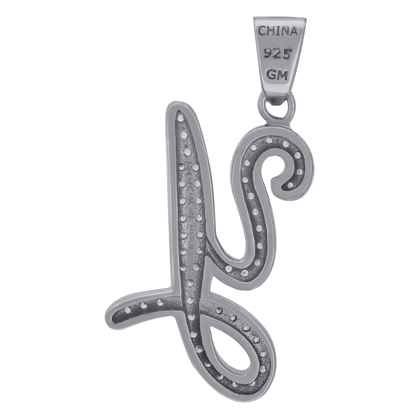 925 Sterling Silver Initial Letter "Y" Pendant