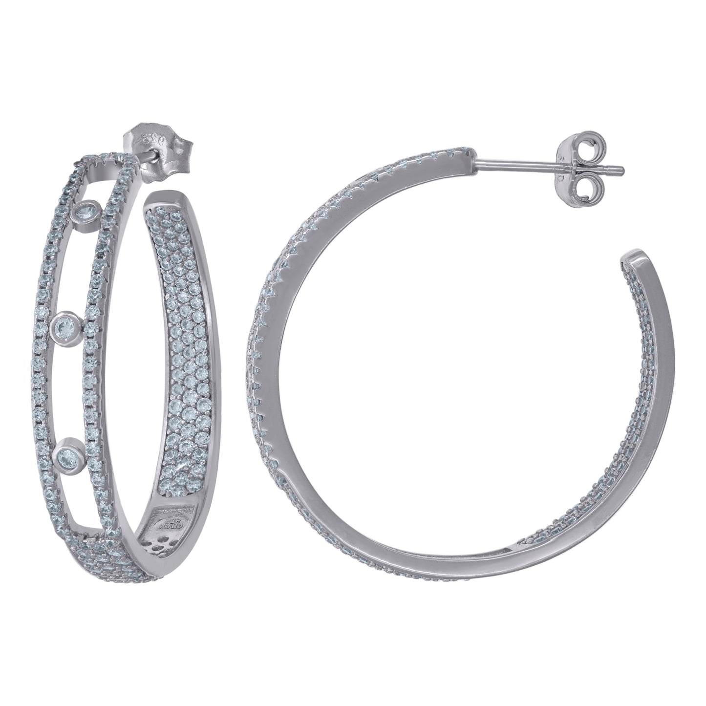 925 Sterling Silver Hoop Earrings