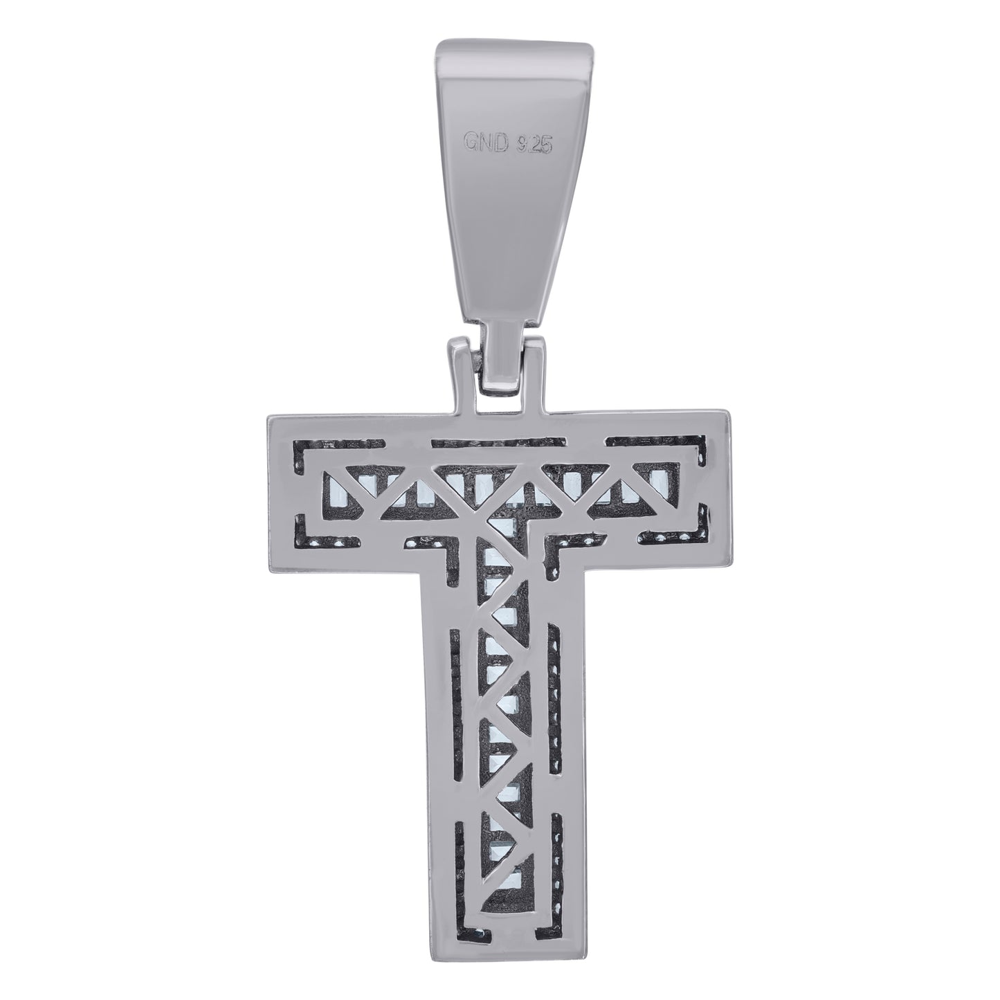 925 Sterling Silver Initial Letter "T" Pendant