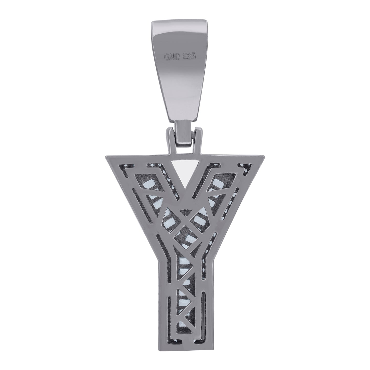925 Sterling Silver Initial Letter "Y" Pendant