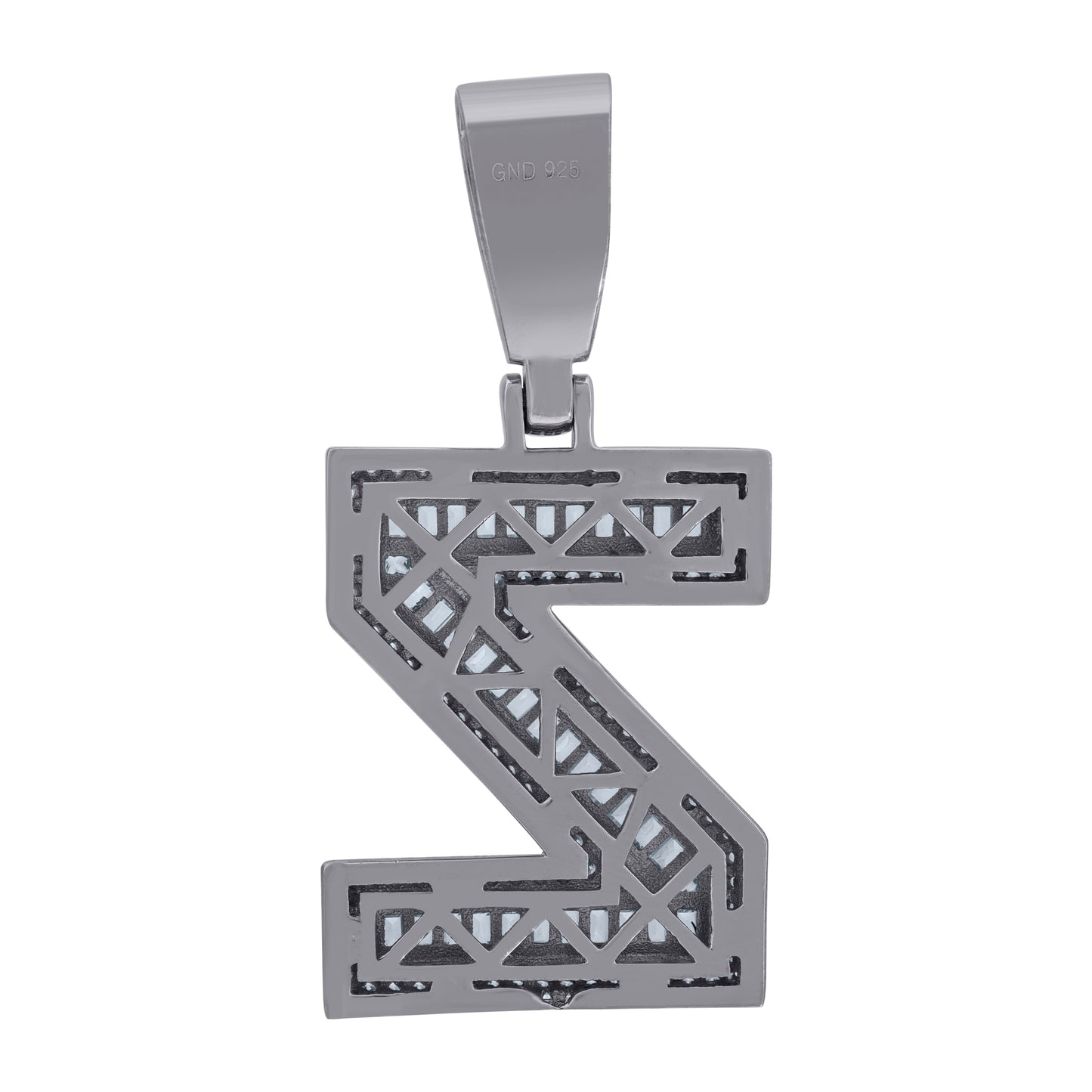 925 Sterling Silver Initial Letter "Z" Pendant