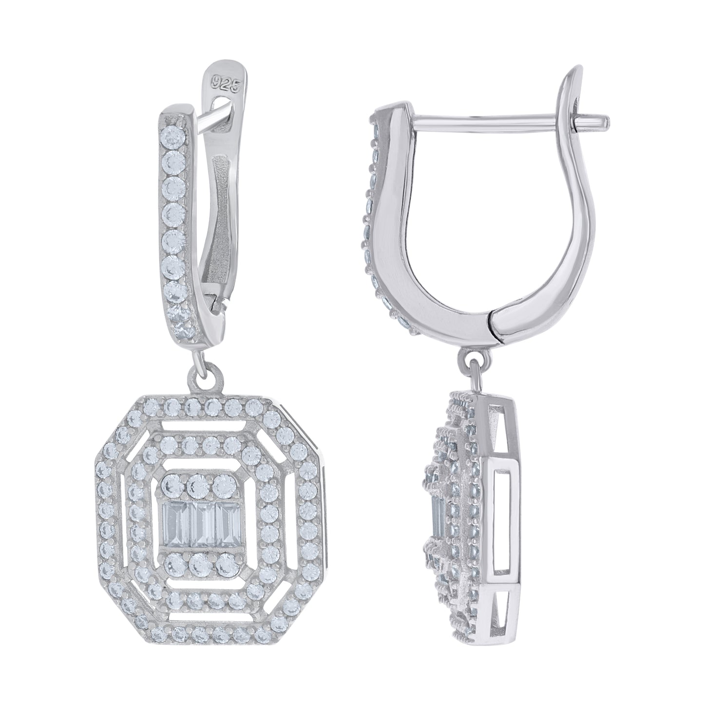925 Sterling Silver Cz Earrings