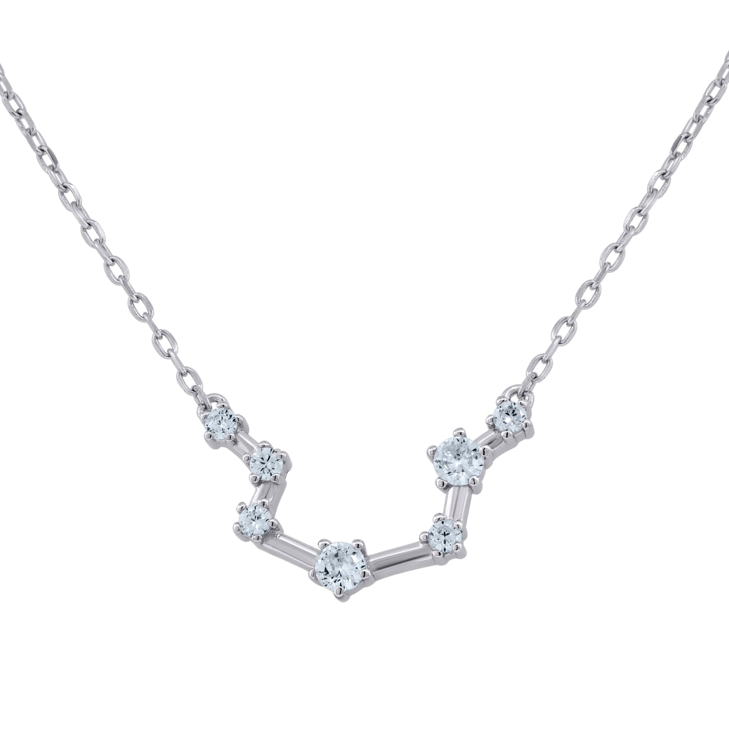 925 Sterling Silver Aquarius 18" Necklace