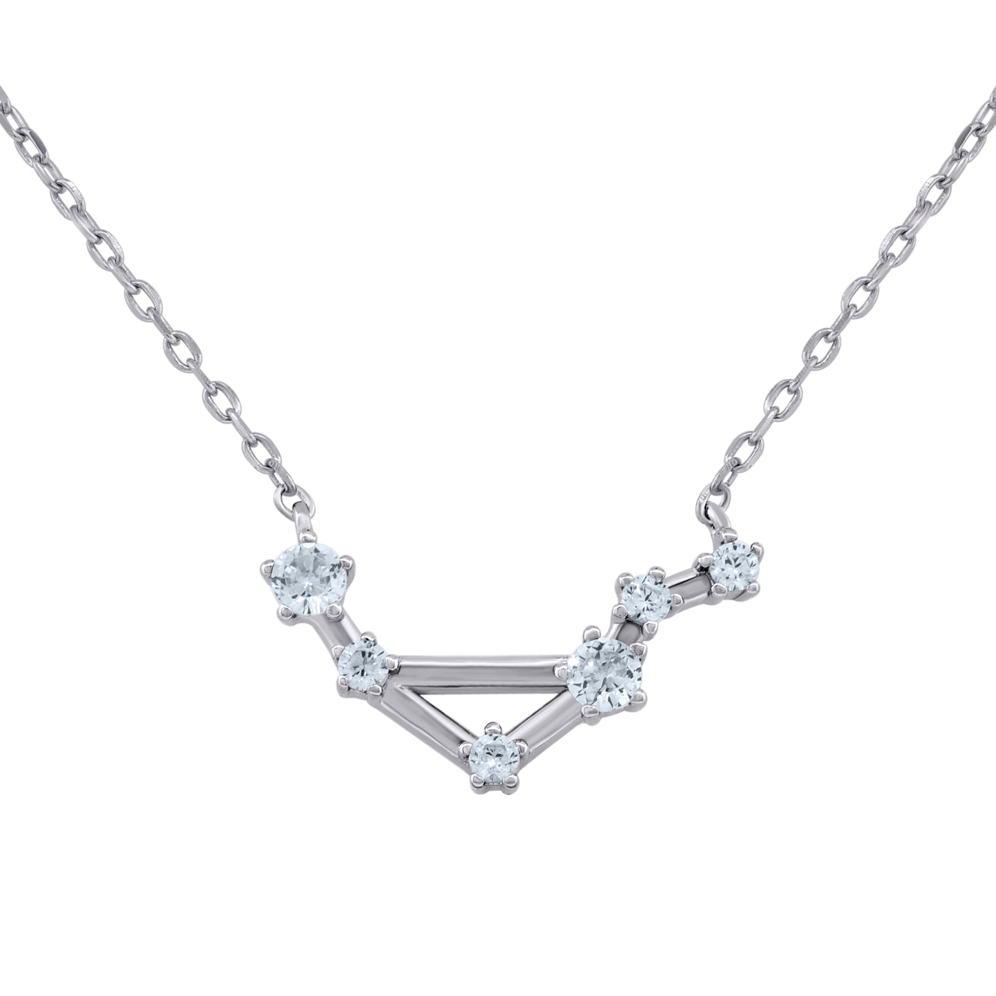 925 Sterling Silver Libra 18" Necklace