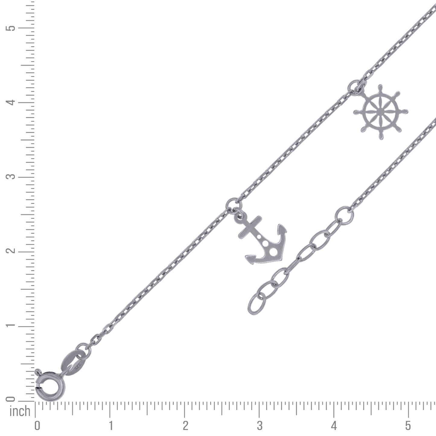 925 Sterling Silver Anklet-10"