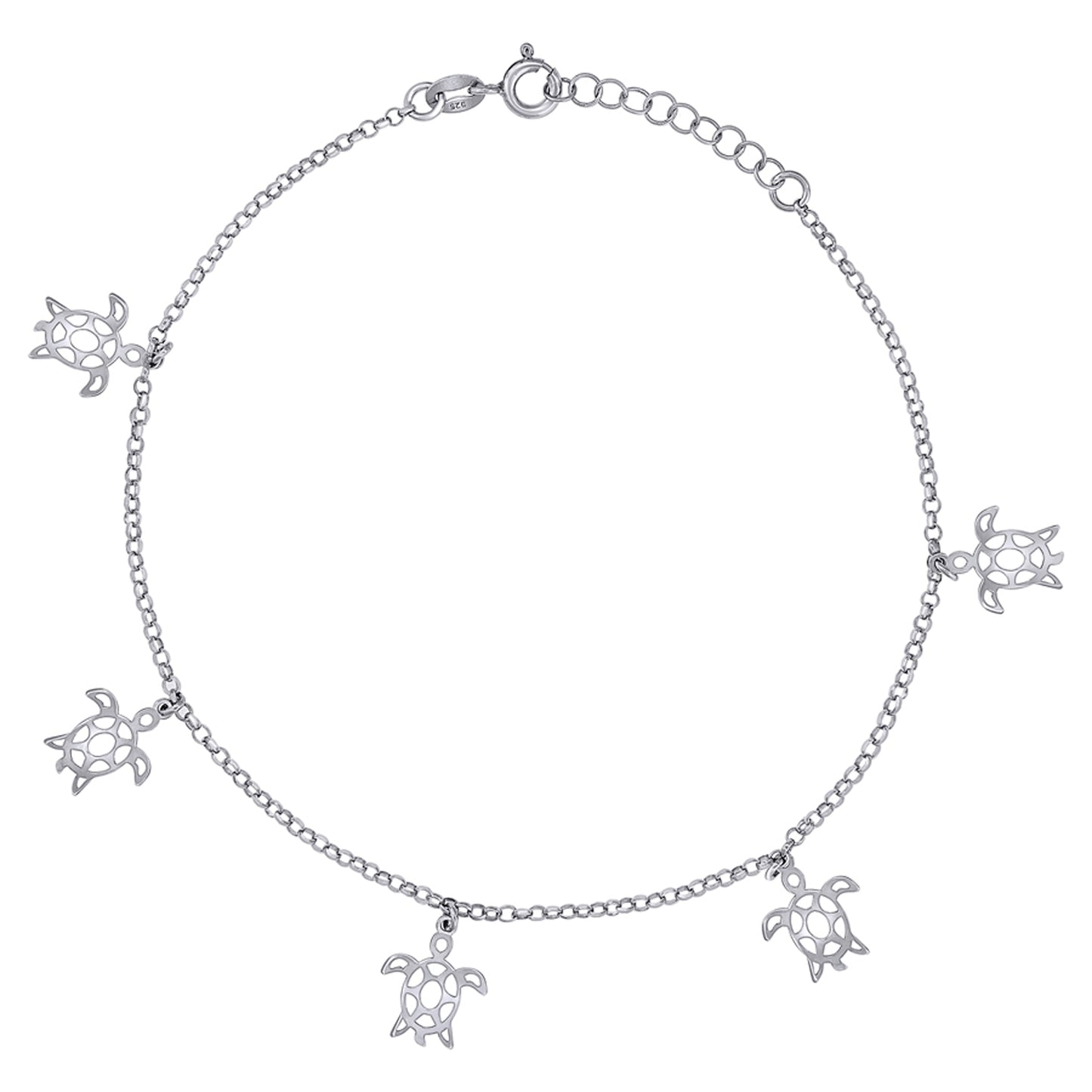 925 Sterling Silver Anklet-10"