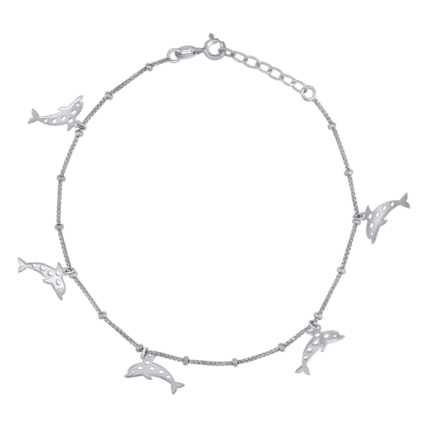 925 Sterling Silver Anklet-10"