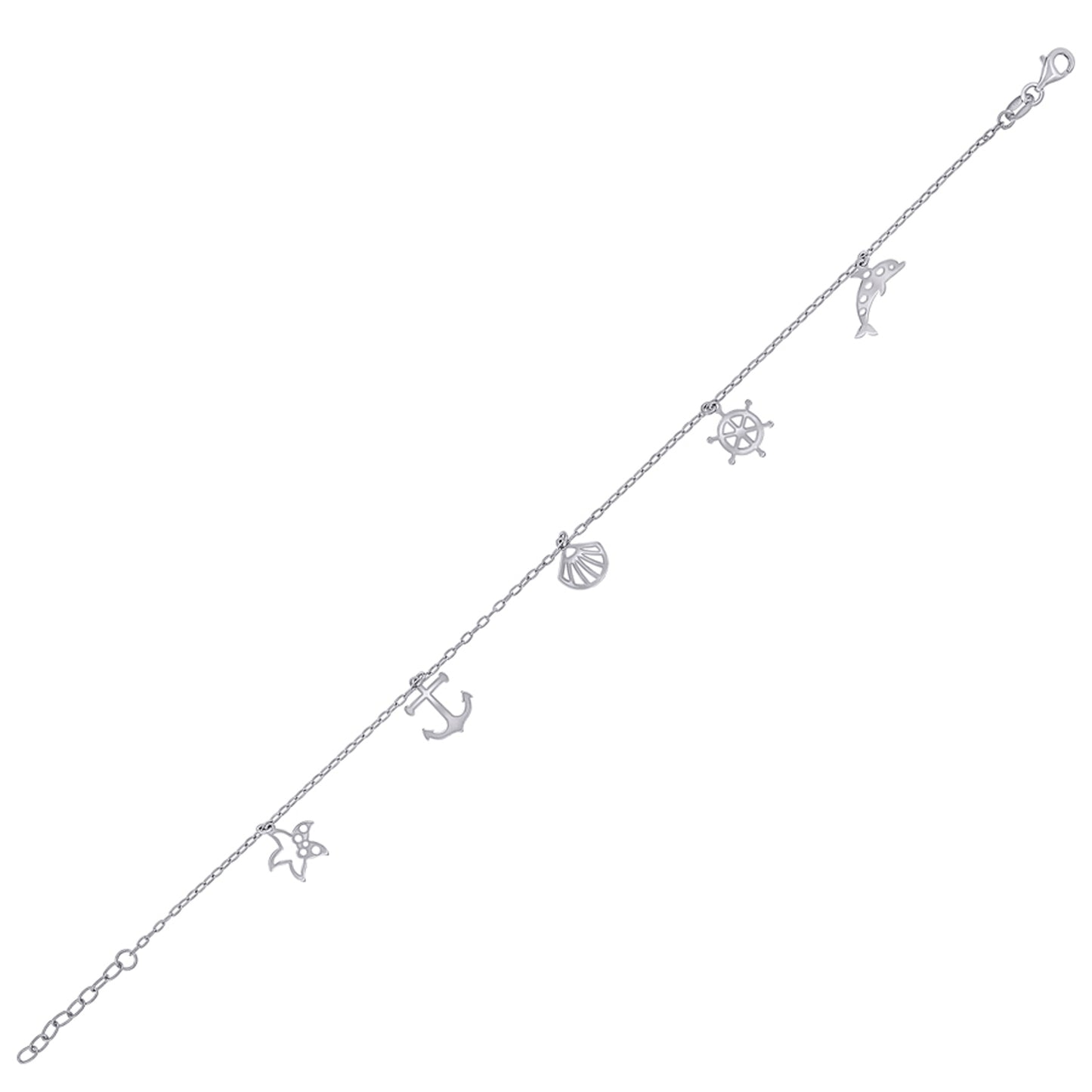 925 Sterling Silver Anklet-10"