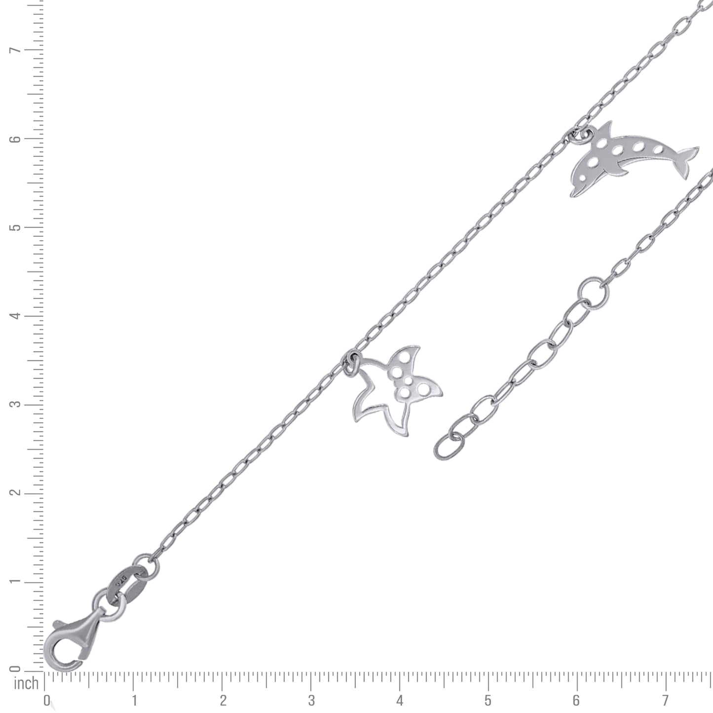 925 Sterling Silver Anklet-10"
