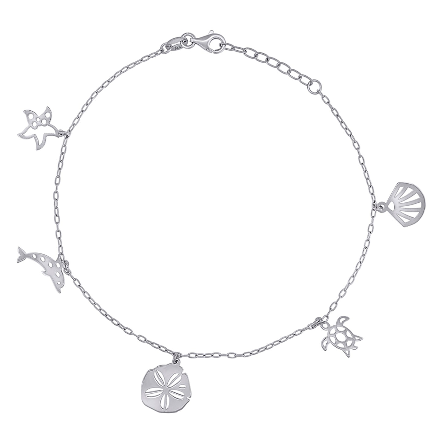 925 Sterling Silver Anklet-10"