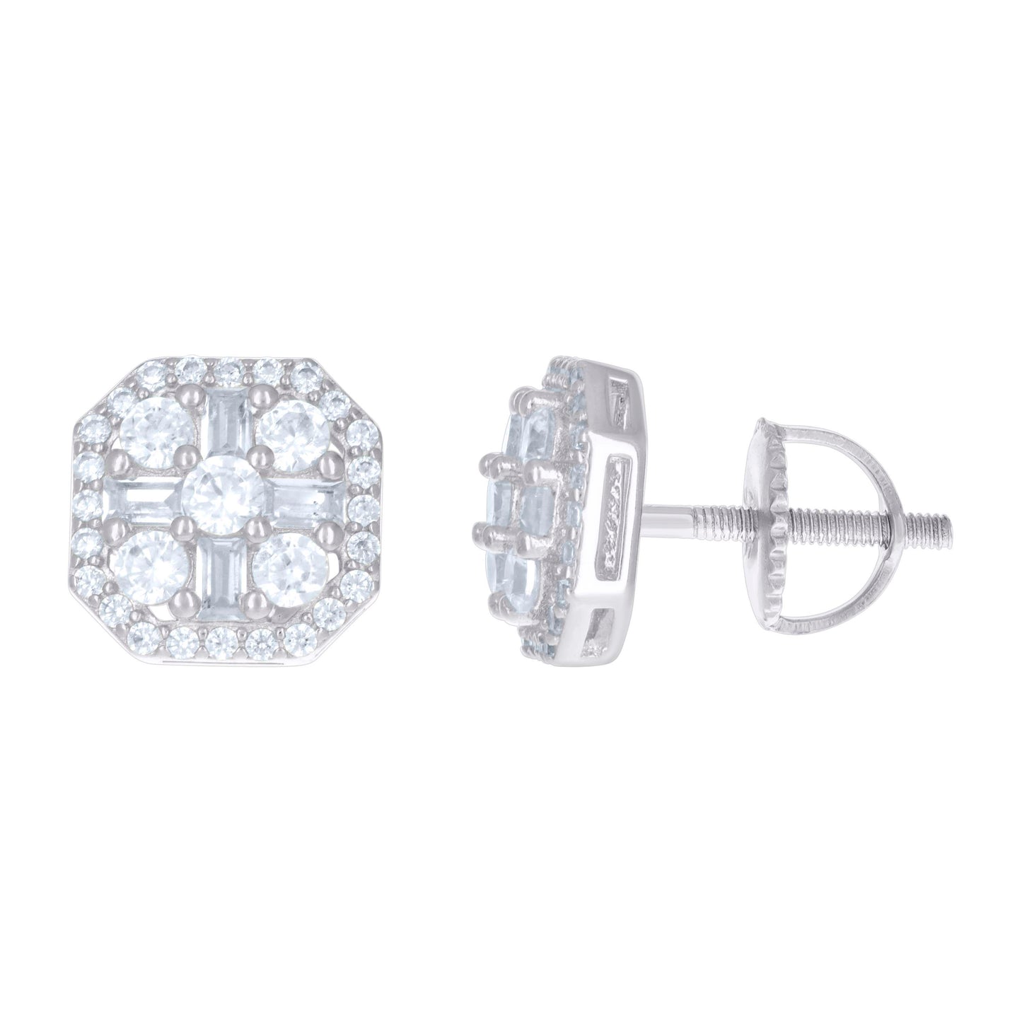 925 Sterling Silver Cz Earrings