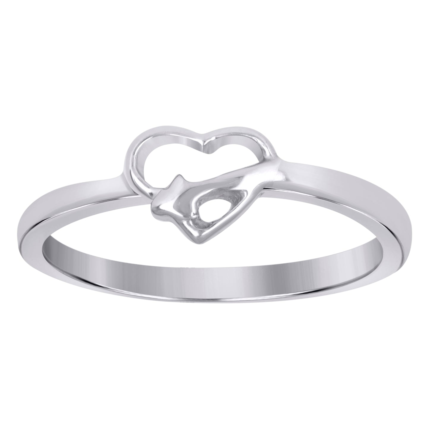 925 Sterling Silver Heart Ring S5